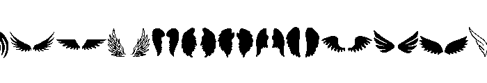 Wing Art Font UPPERCASE