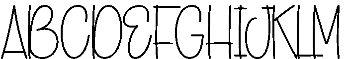 Winter Bookmark Font UPPERCASE