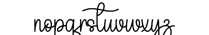Winter Bookmark Font LOWERCASE