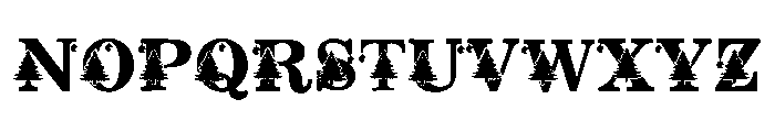 Winter Christmas Tree Font UPPERCASE