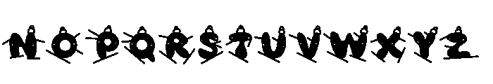 Winter ski Font UPPERCASE