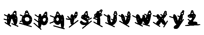 Winter ski Font LOWERCASE