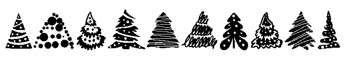 Winter tree Font OTHER CHARS