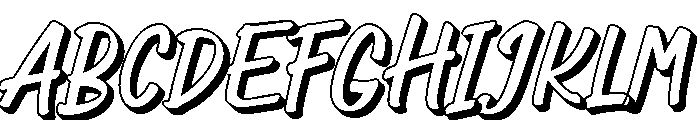 WinterSign-Extrude Font UPPERCASE