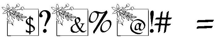 Wishes Frame Font OTHER CHARS