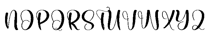 Wisteria Delighted Font UPPERCASE