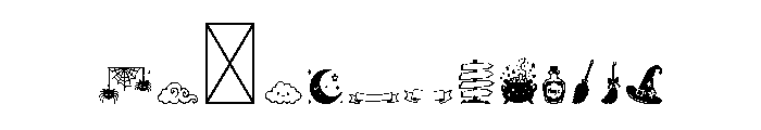 Witchy Wiggles Element Font LOWERCASE