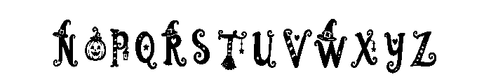 Witchy Wiggles Font UPPERCASE