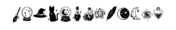 Witchy tattoo Font LOWERCASE