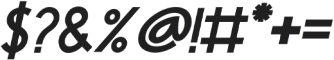 WICKY JAVICK Bold Italic otf (700) Font OTHER CHARS