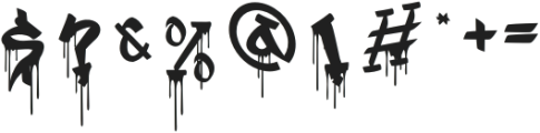Wicked Paint otf (400) Font OTHER CHARS