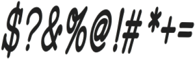 WigendaTypewrite Bold Condensed Italic otf (700) Font OTHER CHARS