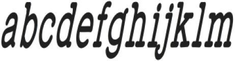 WigendaTypewrite Bold Condensed Italic otf (700) Font LOWERCASE