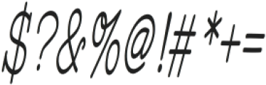 WigendaTypewrite Condensed Italic otf (400) Font OTHER CHARS
