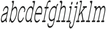 WigendaTypewrite Condensed Italic otf (400) Font LOWERCASE