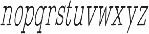 WigendaTypewrite Condensed Italic otf (400) Font LOWERCASE