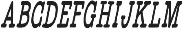 WigendaTypewrite ExtraBold Condensed Italic otf (700) Font UPPERCASE