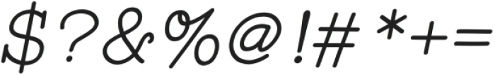 WigendaTypewrite Italic otf (400) Font OTHER CHARS