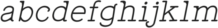 WigendaTypewrite Italic otf (400) Font LOWERCASE