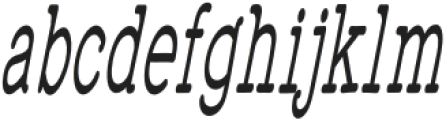 WigendaTypewrite Medium Condensed Italic otf (500) Font LOWERCASE