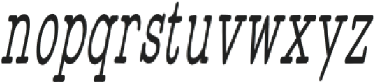WigendaTypewrite Medium Condensed Italic otf (500) Font LOWERCASE