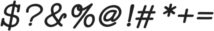 WigendaTypewrite Medium Italic otf (500) Font OTHER CHARS