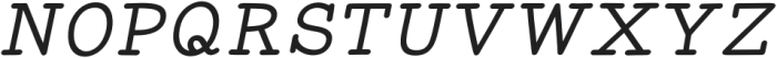 WigendaTypewrite Medium Italic otf (500) Font UPPERCASE
