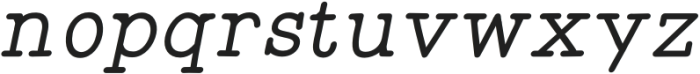 WigendaTypewrite Medium Italic otf (500) Font LOWERCASE
