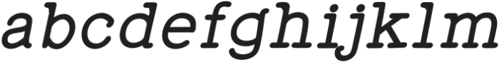 WigendaTypewrite SemiBold Italic otf (600) Font LOWERCASE