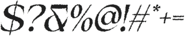 Wikolia Rough Italic otf (400) Font OTHER CHARS