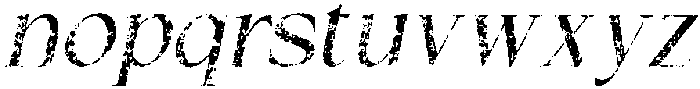 Wikolia Stamp Italic otf (400) Font LOWERCASE