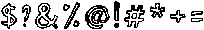 Wild Honey Outline Regular otf (400) Font OTHER CHARS