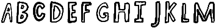 Wild Honey Outline Regular otf (400) Font UPPERCASE