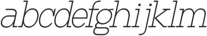 Willpower Slab Light Italic otf (300) Font LOWERCASE