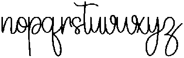 Winter Signature Regular otf (400) Font LOWERCASE