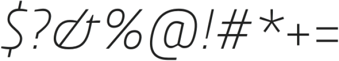 Wintler Condensed Thin Italic otf (100) Font OTHER CHARS