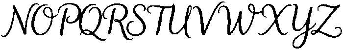Wisteria Curls Regular otf (400) Font UPPERCASE