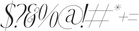 Wistern Italic otf (400) Font OTHER CHARS