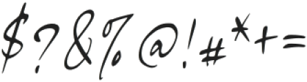Wistonia Signature Regular otf (400) Font OTHER CHARS