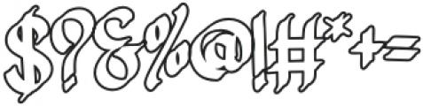 Wizard  Outline otf (400) Font OTHER CHARS