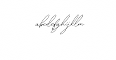 William Letter Signature Script Font LOWERCASE