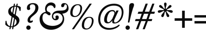 Winthorpe Regular Italic Font OTHER CHARS