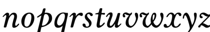 Winthorpe Regular Italic Font LOWERCASE