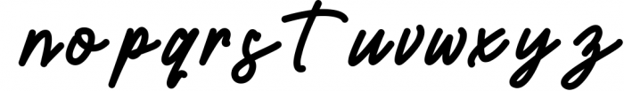 Wiromba Signature Script Font Font LOWERCASE