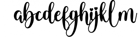 With Love - Lovely Heart Script Font Font LOWERCASE