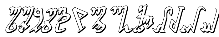 Wiccan Ways 3D Italic Font LOWERCASE