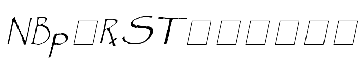 Widget Italic Font LOWERCASE
