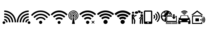 Wifi Icons Font UPPERCASE