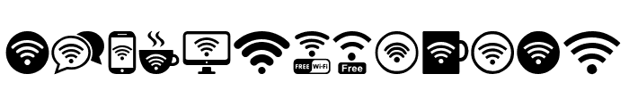 Wifi Icons Font UPPERCASE