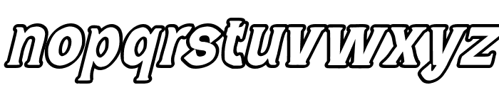 Wild Bandit Outline Italic Font LOWERCASE